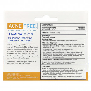 ACNE FREE, Terminator 10, средство для лечения сильных прыщей, 30 мл (1 жидк. Унция) в Москве - eco-herb.ru | фото