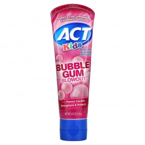 Act, детская зубная паста с фторидом, против кариеса, со вкусом жевательной резинки, 130 г (4,6 унции) - описание