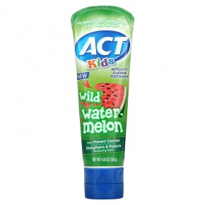 Act, детская зубная паста с фторидом, против кариеса, со вкусом арбуза, 130 г (4,6 унции) - описание