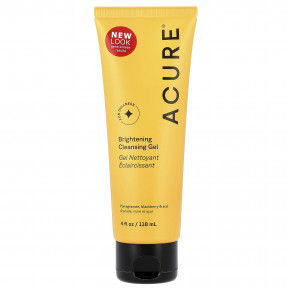 ACURE, Brightening Cleansing Gel, осветляющий гель для умывания, гранат, ежевика и асаи, 118 мл (4 жидк. унции) - описание | фото