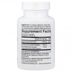 Advance Physician Formulas, кверцетин и витамин C, 500 мг, 60 растительных капсул в Москве - eco-herb.ru | изображение Advance Physician Formulas, кверцетин и витамин C, 500 мг, 60 растительных капсул в Москве - eco-herb.ru | фото