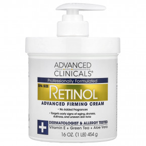 Advanced Clinicals, Retinol, укрепляющий крем с улучшенной формулой, 454 г (16 унций) в Москве - eco-herb.ru | фото