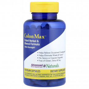 Advanced Naturals, ColonMax™, эффективная формула из трав и минералов, 100 веганских капсул - описание | фото