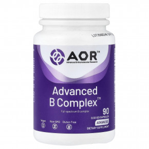 Advanced Orthomolecular Research AOR, Advanced B Complex™, 90 капсул - подробнее Advanced Orthomolecular Research AOR, Advanced B Complex™, 90 капсул - описание