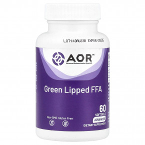 Advanced Orthomolecular Research AOR, Green Lipped FFA, 60 капсул (50 мг в 1 капсуле) - описание | фото