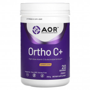 Advanced Orthomolecular Research AOR, Ortho C +, лимон, 240 г (8,47 унции) в Москве - eco-herb.ru | фото