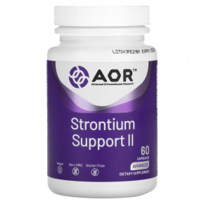 Advanced Orthomolecular Research AOR, Strontium Support II, 341 мг, 60 капсул в Москве - eco-herb.ru | фото