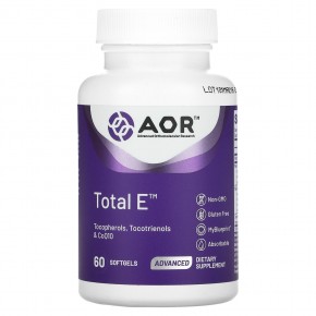 Advanced Orthomolecular Research AOR, Total E, комплекс витаминов группы Е, 60 мягких таблеток в Москве - eco-herb.ru | фото