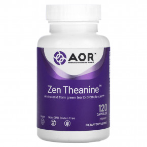 Advanced Orthomolecular Research AOR, Zen Theanine ™, 225 мг, 120 капсул в Москве - eco-herb.ru | фото