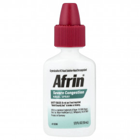 Afrin, Спрей для носа при сильной заложенности, 15 мл (1,2 жидк. унц.) - описание | фото