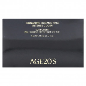 AGE20'S, Signature Essence Pact, Intense Cover, SPF 50+, 21N, 14 г (0,49 унции) в Москве - eco-herb.ru | фото