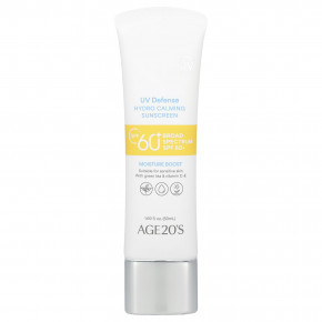 AGE20'S, UV Defense, увлажняющее, успокаивающее солнцезащитное средство, SPF 60+, 50 мл (1,69 жидк. Унции) - описание | фото