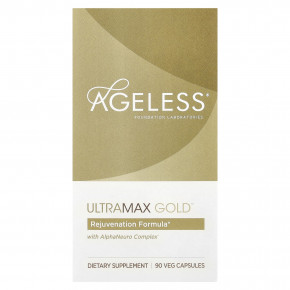 Ageless Foundation Laboratories, UltraMax Gold с комплексом AlphaNeuro Complex, 90 растительных капсул - описание | фото