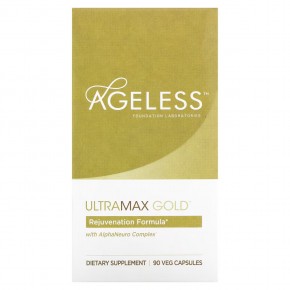 Ageless Foundation Laboratories, UltraMax Gold с комплексом AlphaNeuro Complex, 90 растительных капсул в Москве - eco-herb.ru | фото