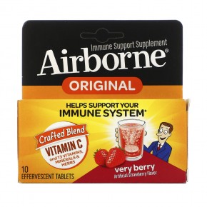 AirBorne, добавка для поддержки иммунной системы, с ягодным вкусом, 10 шипучих таблеток - описание