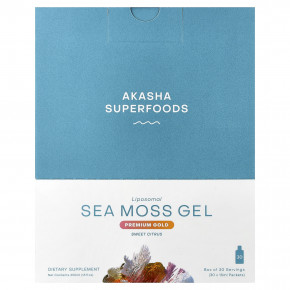 Akasha Superfoods, липосомальный гель из морского мха, сладкий цитрус, 30 пакетиков по 15 мл (0,5 жидк. унции) в Москве - eco-herb.ru | фото