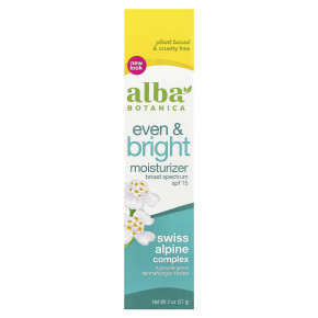 Alba Botanica, равномерное и яркое увлажняющее средство, SPF 15, 57 г (2 унции) в Москве - eco-herb.ru | фото