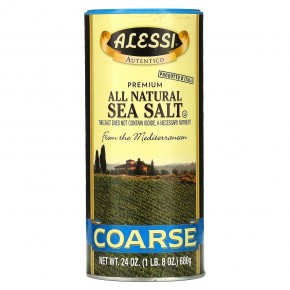 Alessi, Натуральная морская соль премиального качества, грубого помола, 680 г (24 унции) в Москве - eco-herb.ru | фото