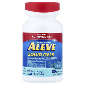 Aleve, Напроксен натрия в капсулах, жидкие гели, 220 мг, 80 капсул в Москве - eco-herb.ru | фото