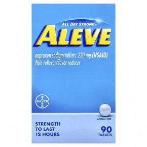 Aleve, Напроксен натрия в таблетках, 220 мг, 90 таблеток - описание | фото