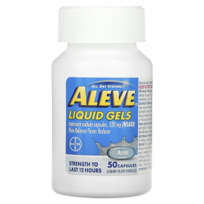 Aleve, Напроксен в капсулах, жидкие гели, 220 мг, 50 капсул в Москве - eco-herb.ru | фото