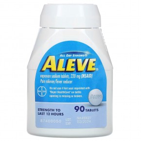 Aleve, обезболивающее и жаростойкое средство, 90 таблеток в Москве - eco-herb.ru | фото