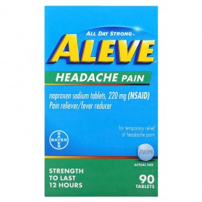 Aleve, Напроксен натрия в таблетках, от головной боли, 220 мг, 90 таблеток в Москве - eco-herb.ru | фото