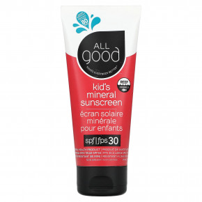 All Good Products, Минеральное солнцезащитное средство для детей, SPF 30, 89 мл (3 жидк. унц.) в Москве - eco-herb.ru | фото