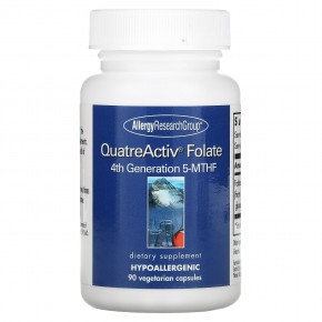 Allergy Research Group, QuatreActiv, фолат, 5-MTHF (метилтетрагидрофолат) 4-го поколения, 90 вегетарианских капсул в Москве - eco-herb.ru | фото