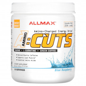 ALLMAX, ACUTS, энергетический напиток с аминокислотами, голубая малина, 210 г (7,4 унции) - описание