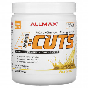 ALLMAX, ACUTS™, энергетический напиток с аминокислотами, со вкусом пина колады, 210 г (7,4 унции) - описание | фото