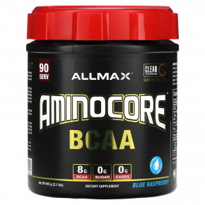 ALLMAX, AMINOCORE BCAA, голубая малина, 945 г (2,1 фунта) - описание | фото