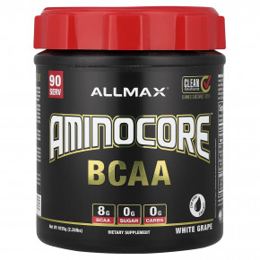 ALLMAX, AMINOCORE™ BCAA, со вкусом белого винограда, 1035 г (2,28 фунта) - описание | фото
