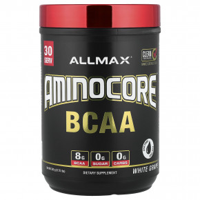 ALLMAX, AMINOCORE™ BCAA, со вкусом белого винограда, 345 г (0,76 фунта) - описание | фото