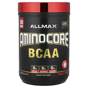 ALLMAX, AMINOCORE™ BCAA, со вкусом фруктового пунша, 345 г (0,76 фунта) - описание | фото