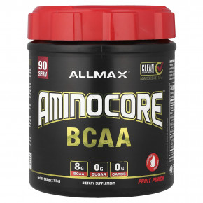 ALLMAX, AMINOCORE™ BCAA, со вкусом фруктового пунша, 945 г (2,1 фунта) - описание | фото