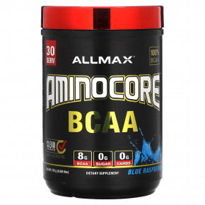 ALLMAX, аминокислоты с разветвленной цепью AMINOCORE, голубая малина, 315 г (0,69 фунта) - описание | фото