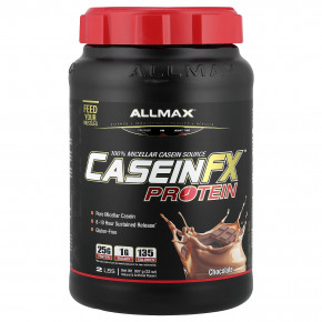 ALLMAX, Casein-FX™, 100% мицеллярный протеин казеина, шоколад, 907 г (2 фунта) - описание | фото