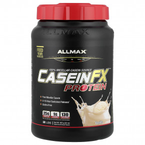 ALLMAX, Casein-FX™, протеин, 100% мицеллярный казеин, ваниль, 907 г (2 фунта) - описание | фото