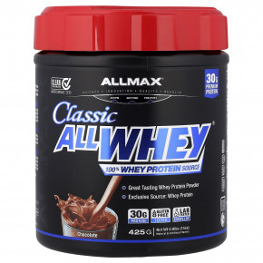 ALLMAX, CLASSIC ALLWHEY®, 100% источник сывороточного протеина, шоколадный вкус, 425 г (0,9 фунта) - описание