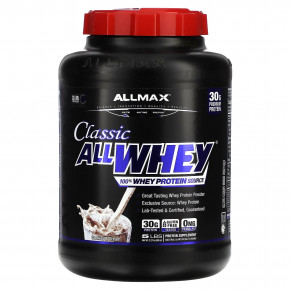 ALLMAX, CLASSIC ALLWHEY®, источник 100% сывороточного протеина, печенье и сливки, 5 фунтов (2,27 кг) - описание | фото