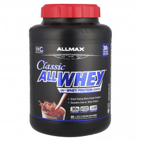 ALLMAX, CLASSIC ALLWHEY®, источник 100% сывороточного протеина, шоколадный вкус, 2,27 кг (5 фунтов) - описание | фото