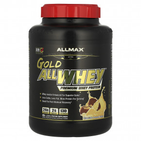 ALLMAX, GOLD ALLWHEY®, сывороточный протеин премиального качества, шоколад и арахисовое масло, 2,27 кг (5 фунтов) - описание | фото