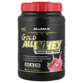 ALLMAX, Gold AllWhey®, сывороточный протеин премиального качества, со вкусом клубники, 907 г (2 фунта) - описание