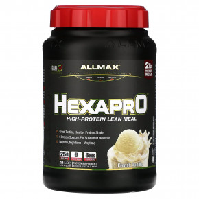 ALLMAX, Hexapro, постная еда с высоким содержанием белка, французская ваниль, 907 г (2 фунта) - описание