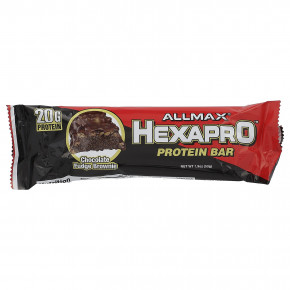 ALLMAX, Hexapro Protein Bar, протеиновый батончик, брауни с шоколадной помадкой, 12 батончиков по 53 г (1,9 унции) в Москве - eco-herb.ru | фото