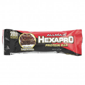 ALLMAX, Hexapro™, протеиновый батончик, брауни с шоколадной помадкой, 53 г (1,9 унции) в Москве - eco-herb.ru | фото