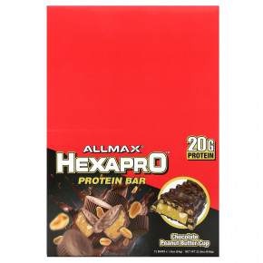 ALLMAX, Hexapro протеиновый батончик, со вкусом шоколада и арахисовой пасты, 12 шт. по 54 г (1,9 унции) в Москве - eco-herb.ru | фото