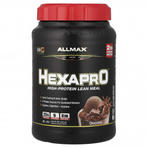 ALLMAX, Hexapro™, высокопротеиновая нежирная мука, со вкусом шоколада, 907 г (2 фунта) - описание | фото