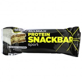 ALLMAX, High Protein Energy Snack, Protein Bar, White Chocolate Peanut Butter, 12 Bars, 2 oz (57 g) Each в Москве - eco-herb.ru | фото